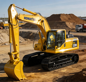 Shandongdan foydalanilgan Komatsu PC220 ekskavatorlari Afrikaga ommaviy ravishda jo'natildi va ch...